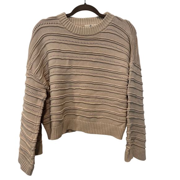 Ripcurl Pacific Dreams Pointelle Sweater Cream Size Large - Picture 1 of 6